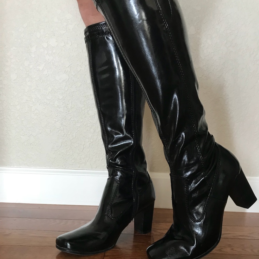 Eitenne Aigner Black “Patton” Boots Size8 Like New